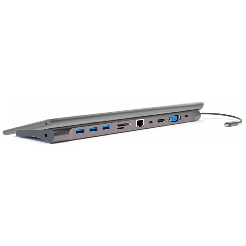Hub wieloportowy z podstawką do laptopa 4smarts 11w1 Szara - Grey