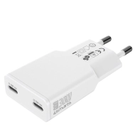 Ładowarka sieciowa 4smarts PDPlug Dual 30 W 2x USB-C Biała - White