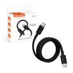 Kabel USB-C Teltech 100 W 100 cm Czarny - Black