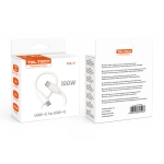 Kabel USB-C Teltech 100 W 100 cm Biały - White