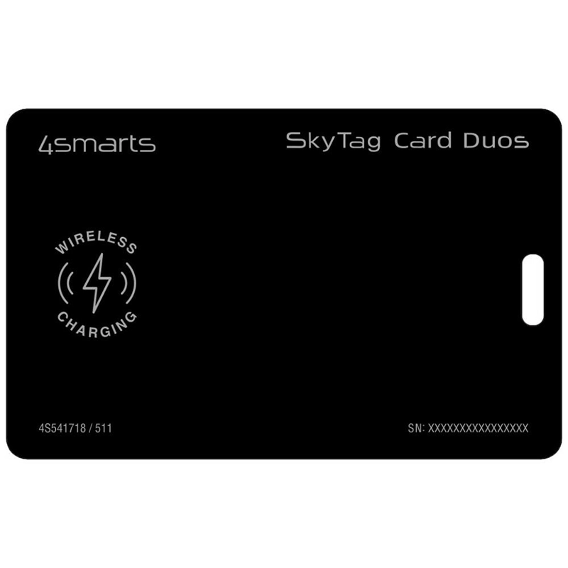 Lokalizator 4smarts SkyTag Card Duos ReCharge Czarny - Black