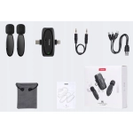 Mikrofon krawatowy Ulanzi V6 3w1 2 szt. Czarny - Black