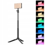 Lampa LED Apexel 140 RGB 4w1 + statyw + monopod + głowica kulowa