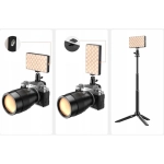 Lampa LED Apexel 140 RGB 4w1 + statyw + monopod + głowica kulowa