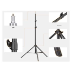 Statyw oświetleniowy K&F Concept KF34.041 200 cm Czarny - Black