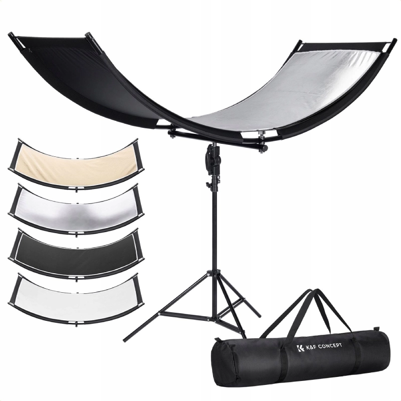 Blenda fotograficzna K&F Concept 180 x 60 cm + Statyw 1.9 m
