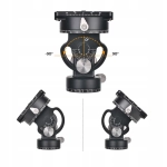 Głowica panoramiczna K&F Concept VH-60L Czarna - Black