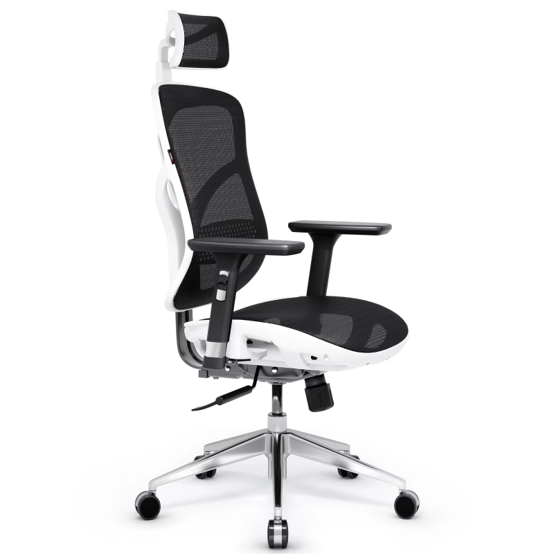 Fotel ergonomiczny Diablo Chairs V-Basic Biało-czarny - White and black