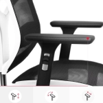 Fotel ergonomiczny Diablo Chairs V-Basic Biało-czarny - White and black