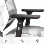Fotel ergonomiczny Diablo Chairs V-Basic Biało-szary - White and grey