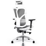 Fotel ergonomiczny Diablo Chairs V-Basic Biało-szary - White and grey