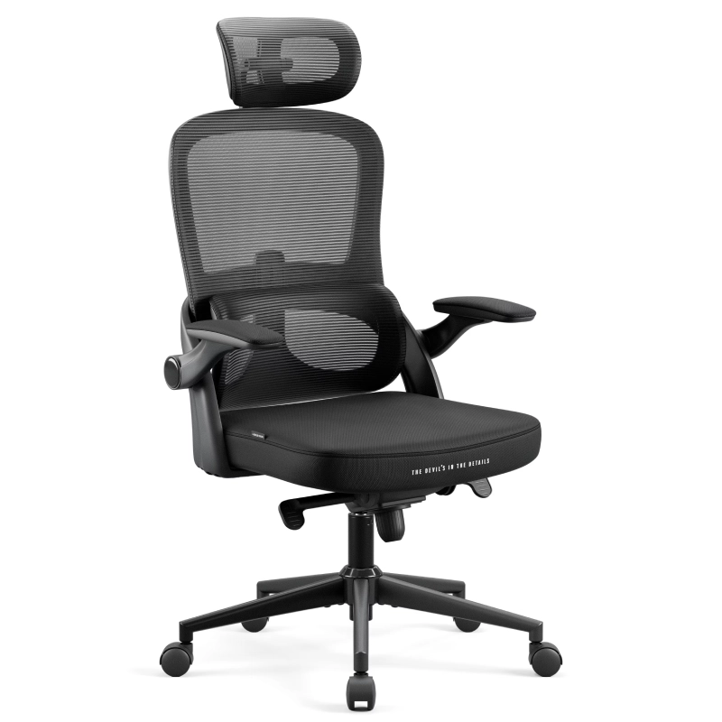 Fotel ergonomiczny biurowy Diablo Chairs V-Light Czarny - Black