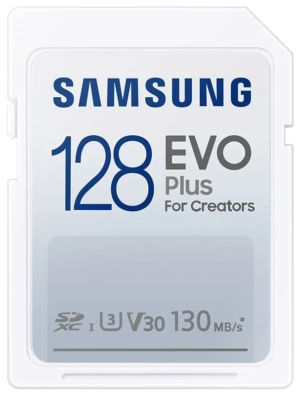 Karta pamięci Samsung SDXC EVO Plus 2021 128 GB V30 U3 UHS-I (130 MB/s)