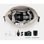 Torba fotograficzna crossbody K&F Concept 5 l Beżowa - Beige