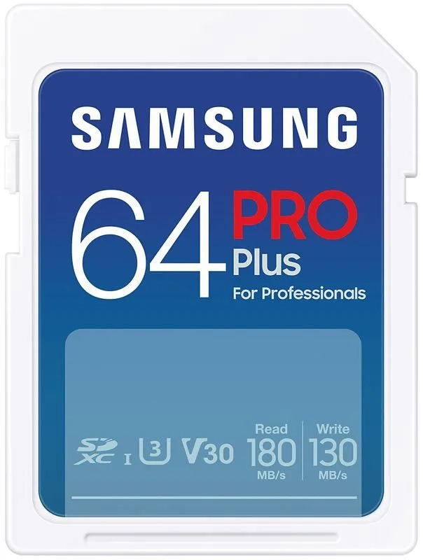 Karta pamięci Samsung SDXC PRO Plus 2023 64 GB V30 U3 UHS-I (180 MB/s)