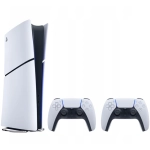 Konsola Sony PlayStation 5 Slim Digital Edition 825 GB + 2x Kontroler DualSense Biała - White