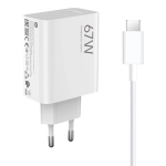 Ładowarka sieciowa Xiaomi HyperCharge Combo 67 W USB-A Biała - White