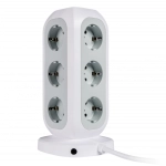 Przedłużacz pionowy Verbatim 11x AC 2x USB-C 2x USB-A Biały - White
