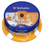Płyta DVD-R Verbatim Wide Inkjet Printable 4.7 GB 25 szt.