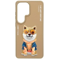 Etui Nimmy Glasses Cool Dog do Samsung Galaxy S26 Ultra Beżowy - Beige