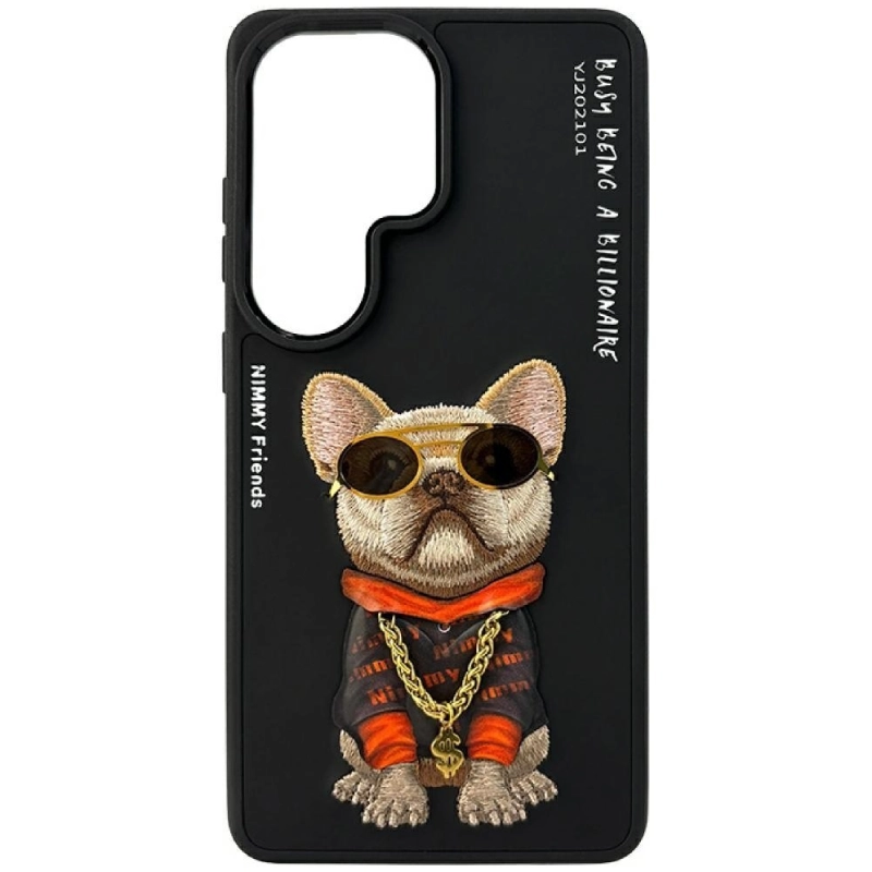 Etui Nimmy Glasses Cool Dog do Samsung Galaxy S26 Ultra Czarne - Black