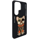 Etui Nimmy Glasses Cool Dog do Samsung Galaxy S26 Ultra Czarne - Black