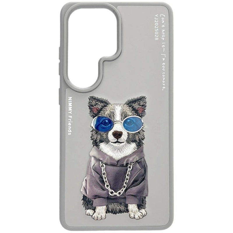 Etui Nimmy Glasses Cool Dog do Samsung Galaxy S26 Ultra Szare - Grey