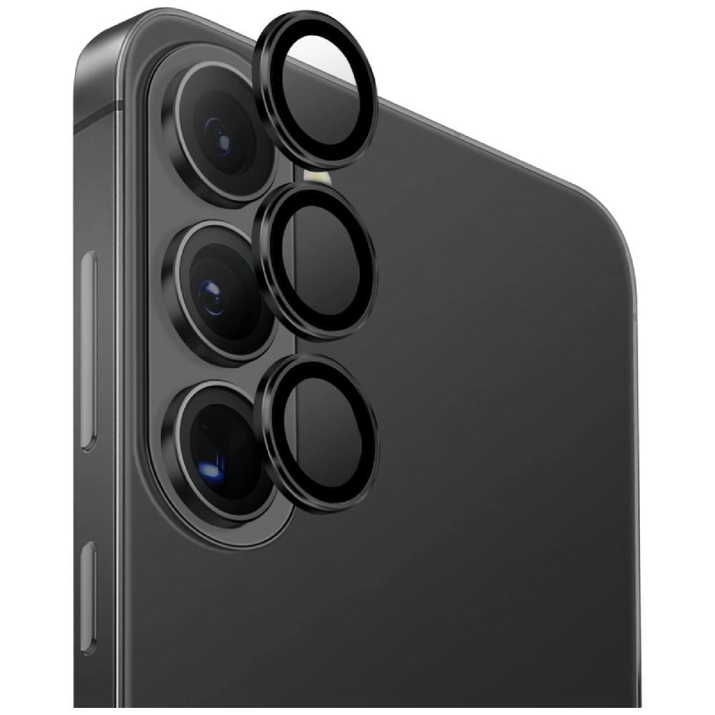 Szkło na obiektyw aparatu UNIQ Optix Aluminium do Samsung Galaxy S26/S26+ Czarne - Black