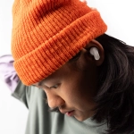 Słuchawki Skullcandy TW Dime 3 Biało-pomarańczowe - Orange Glow