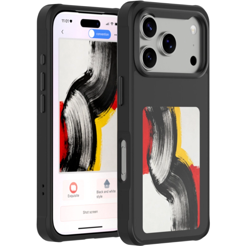 Etui 4smarts E-Ink iPhone 17 Pro Max NFC Qi2 Czarne - Black