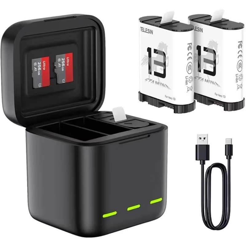 Potrójna ładowarka etui Telesin do GoPro HERO 13