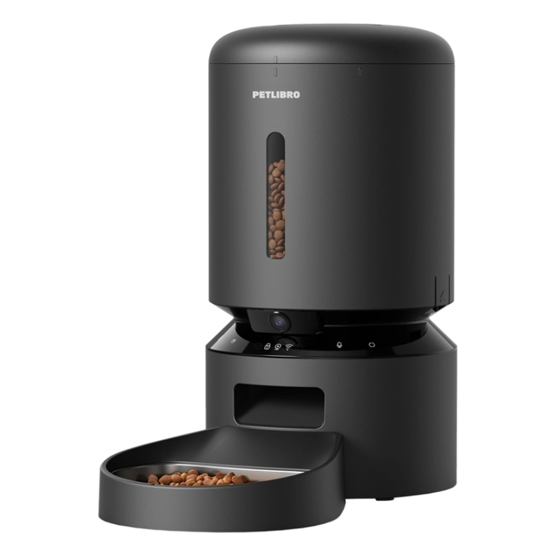 Dozownik karmy z pojedynczą miską Petlibro Granary Smart 5L Czarny - Black