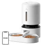 Dozownik karmy z podwójną miską Petlibro Granary Dual Bowl 5L Biały - White