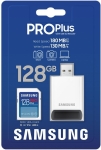Karta pamięci Samsung SDXC PRO Plus 2023 128 GB V30 U3 UHS-I (180 MB/s) + czytnik SD