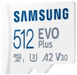 Karta pamięci Samsung microSDXC EVO Plus 2021 512 GB A2 V30 U3 UHS-I (130 MB/s) + adapter SD
