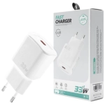 Ładowarka sieciowa Ecobox USB-C 33 W GaN Biała - White