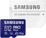 Karta pamięci Samsung microSDXC PRO Plus 2023 512 GB A2 V30 U3 UHS-I (180 MB/s) + adapter SD