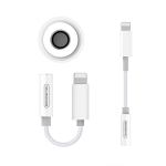 Adapter audio Somostel Lightning do Jack 3.5 mm Biały - White