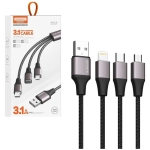 Kabel 3w1 Somostel podświetlany Szary - Grey