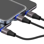 Kabel 3w1 Somostel podświetlany Szary - Grey