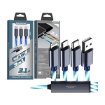 Kabel 3w1 Somostel 30 W QC 3.0 Niebieski - Blue