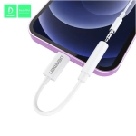 Adapter audio Denmen USB-C do Jack 3.5 mm Biały - White