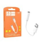 Adapter audio Denmen USB-C do Jack 3.5 mm Biały - White