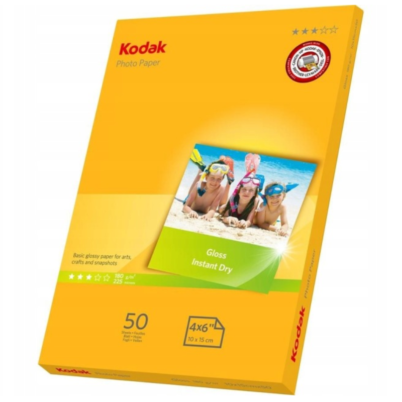 Papier fotograficzny błyszczący Kodak Premium 50 szt. 10x15 cm