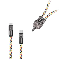 Kabel smycz na nadgarstek Ecobox 240 W USB-C 35 cm Wielokolorowy - Multicolor