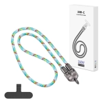 Kabel smycz na szyję Ecobox 240 W USB-C 120 cm Wielokolorowy - Multicolor