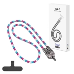 Kabel smycz na szyję Ecobox 240 W USB-C 120 cm Wielokolorowy - Multicolor