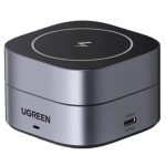 Ładowarka indukcyjna Ugreen W256 Qi 2w1 20 W + Kabel USB-C Czarna - Black