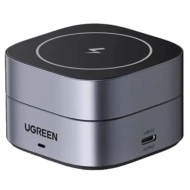 Ładowarka indukcyjna Ugreen W256 Qi 2w1 20 W + Kabel USB-C Czarna - Black