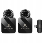 Mikrofon krawatowy Puluz PU648B USB-C 2 szt. Czarny - Black